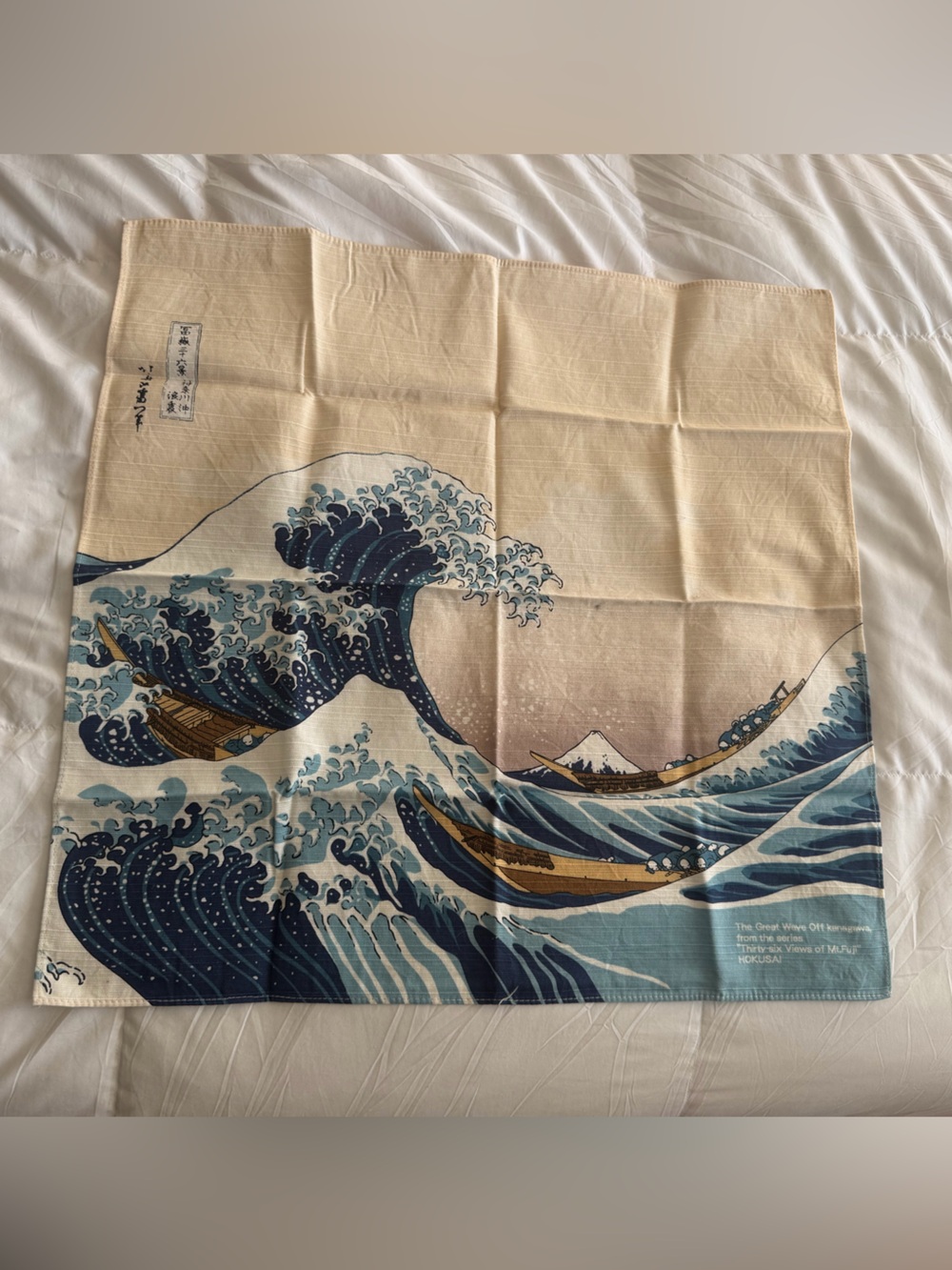 The Great Wave handkerchief 100% cotton